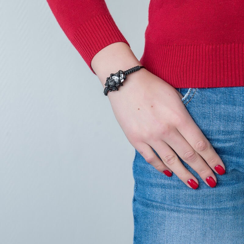 Elite Shungite macrame adjustable bracelet - GroundedKiwi.nz