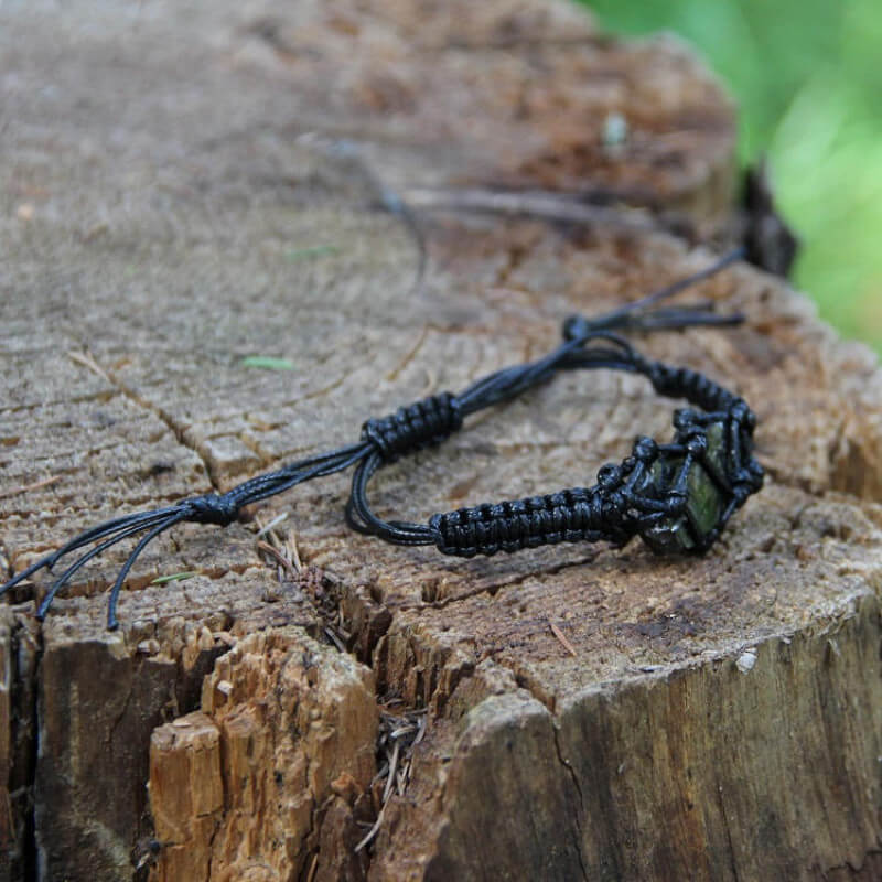 Elite Shungite macrame adjustable bracelet - GroundedKiwi.nz