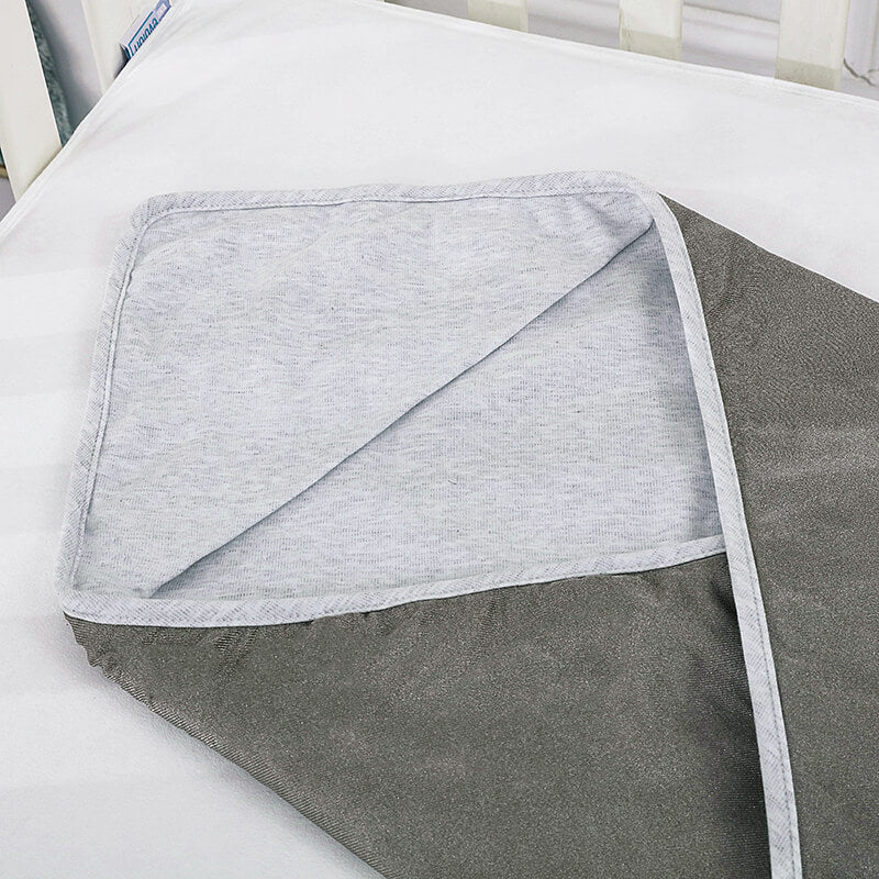 EMF Protecting swaddle blanket - silver / organic cotton 90cm X 75cm - GroundedKiwi.nz