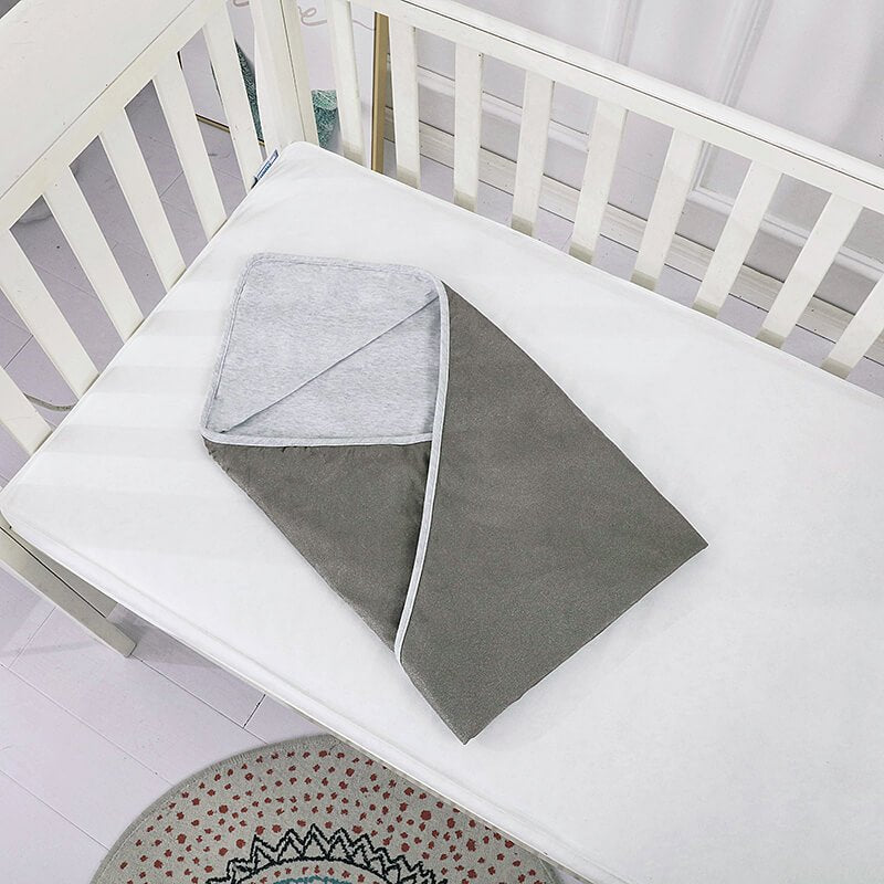 EMF Protecting swaddle blanket - silver / organic cotton 90cm X 75cm - GroundedKiwi.nz