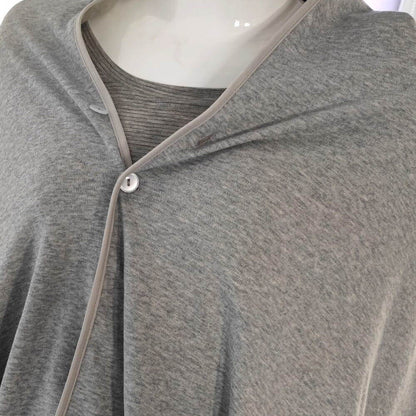 Grey EMF Protective Poncho with Silver Fiber Anti-EMI RFID Shielding - GroundedKiwi.nz