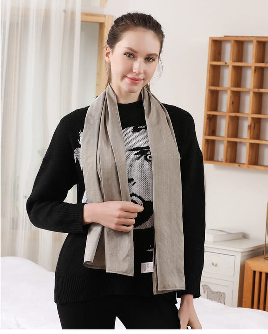 EMF / Radiation protective scarf - Silver fiber - High 100Ag silver content - GroundedKiwi.nz