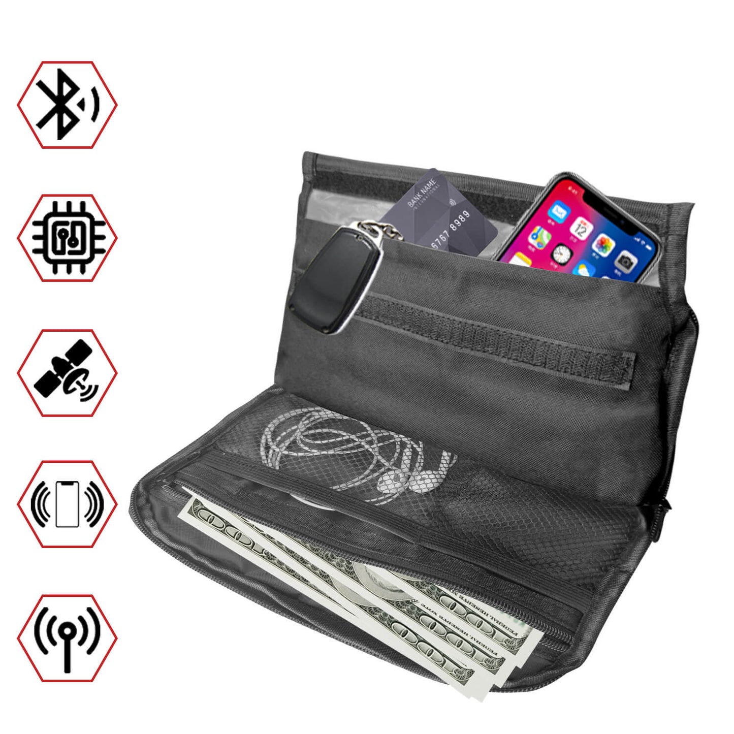 Faraday Bag for Phones, FOB, credit cads. Signal Blocking Bag - GroundedKiwi.nz