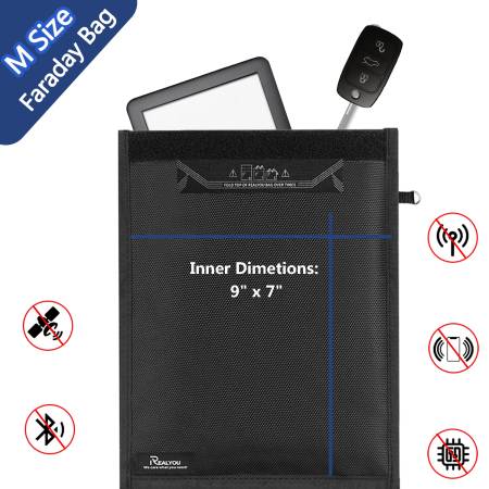 Faraday Bag - 28cm x 25cm Medium Size - Blocks EMF, Radiation, and Tracking Signals for Your Phone and Other Devices - GroundedKiwi.nzlaptop bag laptop bag5gbagemf