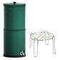 Gravity Water Filter Purifier in FORREST GREEN with 2 Carbon Purification Elements - 9L - Includes stand - GroundedKiwi.nz