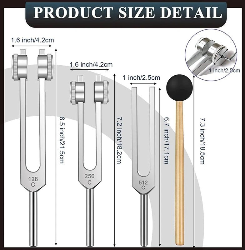 High-Precision Tuning Fork Set for Healing and Meditation - GroundedKiwi.nz