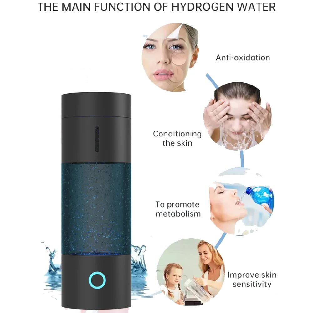 Hydrogen Water EHM 230ml Portable Hydrogen-Rich Water Flask - GroundedKiwi.nz bottleflaskgenerator