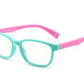 Kids Anti-Blue Computer Glasses. Pink / Green - GroundedKiwi.nz