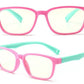 Kids Anti-Blue Computer Glasses. Pink / Green - GroundedKiwi.nz