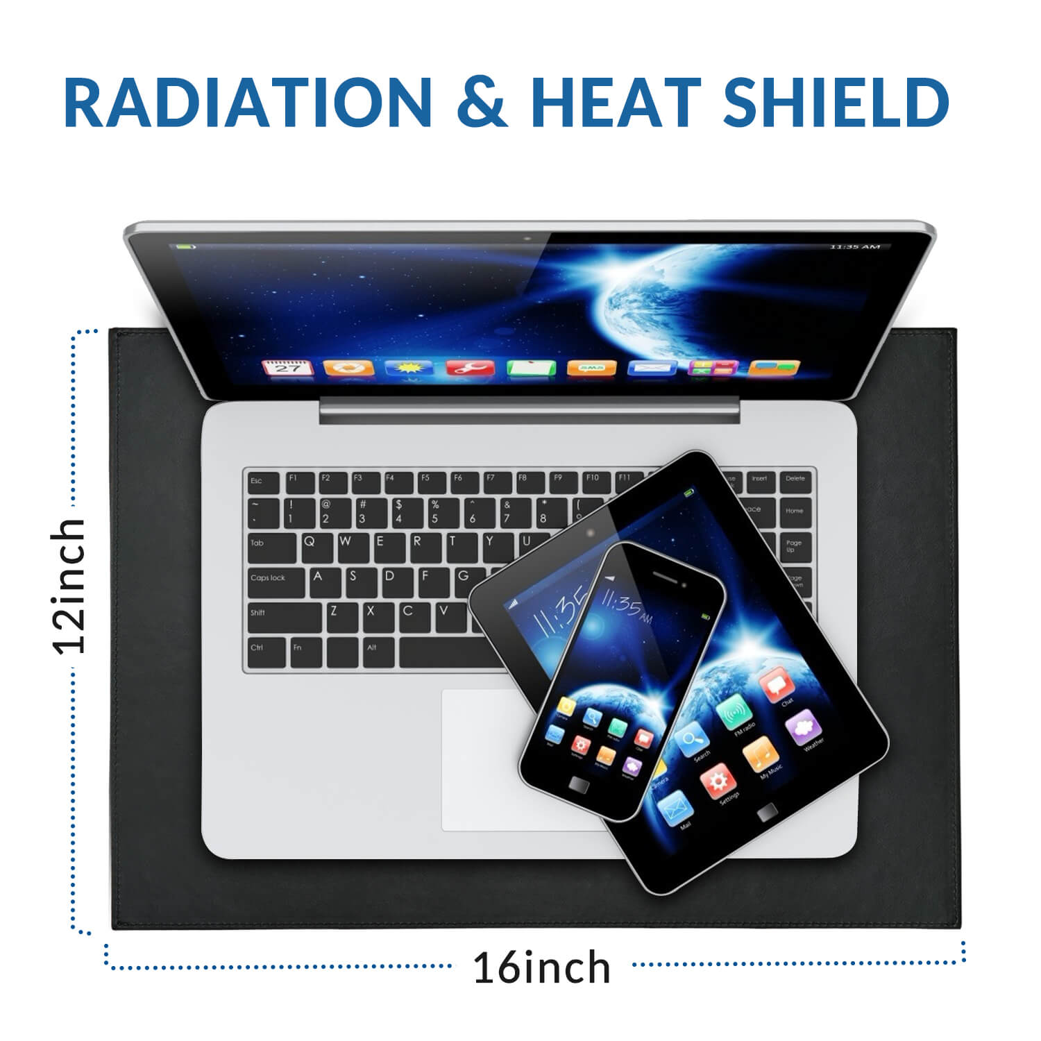 Laptop Pad Anti Radiation & Heat Shield - GroundedKiwi.nz