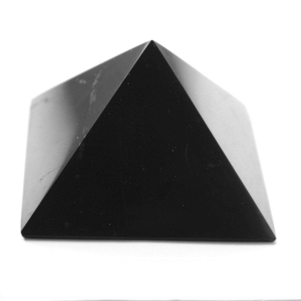 Polished Shungite Pyramid - 30mm - Elevate Your Space - GroundedKiwi.nzDecor Decor5ganit radiationcrystal