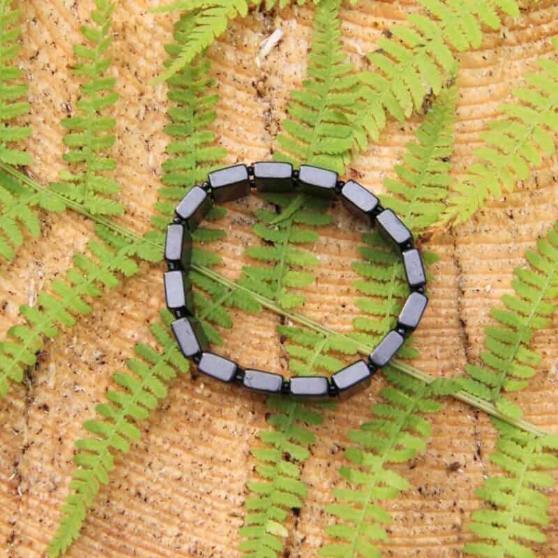 Shungite Rectangular Bead Bracelet - OSFM - GroundedKiwi.nzBracelet Bracelet5ganit radiationbracelet