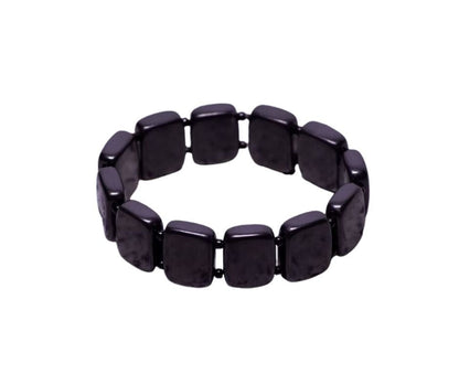 Shungite Rectangular Bead Bracelet - OSFM - GroundedKiwi.nzBracelet Bracelet5ganit radiationbracelet