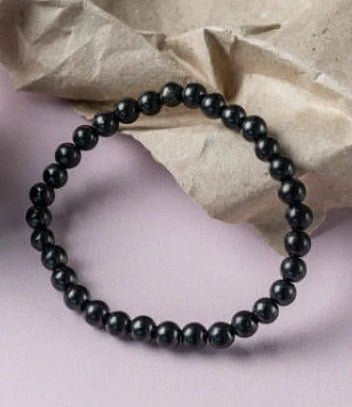 Shungite bracelet with 6mm beads on Elastic band - GroundedKiwi.nzJewellery set Jewellery setcrystalemfnecklace