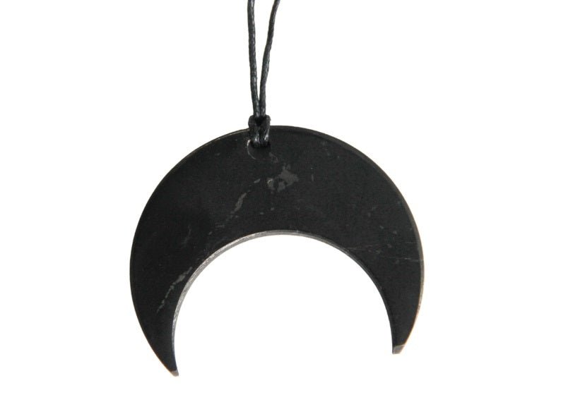 Shungite Double Horn pendant - Authentic Shungite from Karelia Russia - GroundedKiwi.nz