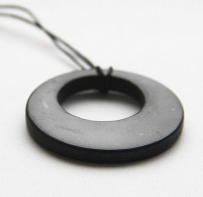 Shungite Necklace - MOON Pendant - GroundedKiwi.nzNecklace Necklace5ganit radiationcrystal