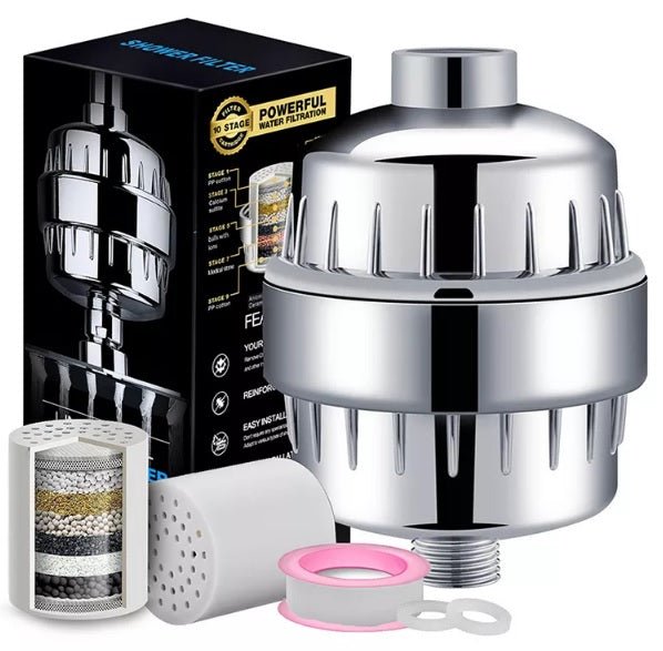 TAP/Shower Water Filter 15 STAGES + 1 SPARE FILTER CARTRIDGE - GroundedKiwi.nz