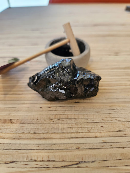 The Ultimate Shungite: Rare One-Piece Nugget - Ruepehu - GroundedKiwi.nz air travelcarchunk