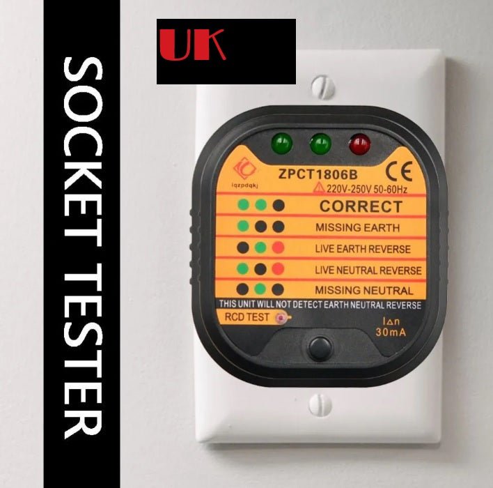 UK Earth Socket tester - Essential for travel to the United Kingdom - GroundedKiwi.nz