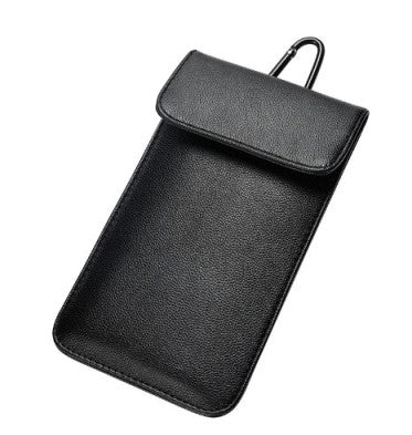 Water Resistant Signal-Blocking EMF RFID Shielding pocket faraday bag for mobile phone BLACK - GroundedKiwi.nz